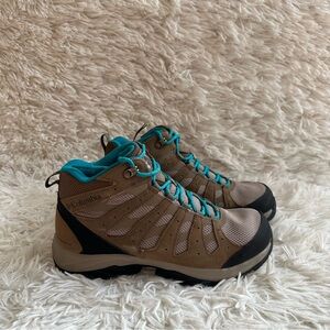 Columbia Womens Redmond III Mid Waterproof Hiking Boot Neutral Blue New Size 9.5